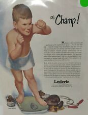 Vintage 1951 Lederle Vitamin Company Advertisement John Falter The Champ picture