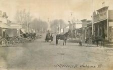 Real Photo Postcard Jefferson Street Scene in Washburn, Illinois - circa 1909 picture