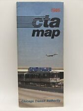 1985 CHICAGO TRANSIT AUTHORITY CTA ROUTE MAP Train L Subway Bus OHARE TERMINAL picture