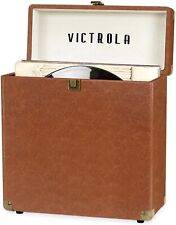Victrola Vintage Style Vinyl Record Storage and Carrying Case (BROWN)  picture