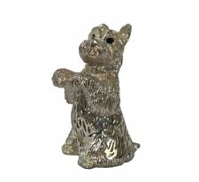 Christofle Scottish Terrier by France Silverplate Lace Art Metalwork EXCELLENT picture