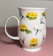 Dunoon Mug Fine Bone China Hazy Days by Michele Aubourg England Dragonfly Lotus picture