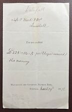 1876 Manchester & Liverpool District Bank Letter to Wood, Tunstall picture