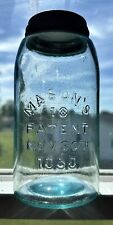 Antique Mason’s 18 Patent Nov 30th 1858 Aqua Fruit Jar picture
