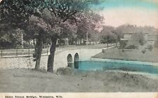 State Street Bridge, Waupaca, Wisconsin WI - c1910 Vintage Postcard picture