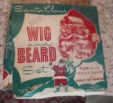 1950s-60s Santa Claus Mohair Wig & Beard Set in original Santa Box picture