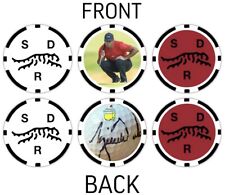 TIGER WOODS - SUNDAY RED - THREE (3) COMMEMORATIVE POKER CHIP SET ***SIGNED*** picture