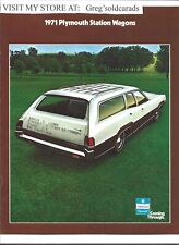 Original 1971 Plymouth Fury and Satellite Station Wagon dealer sales brochure picture