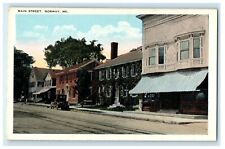 c1920's The Main Street View Car House Scene Norway Maine ME Vintage Postcard picture