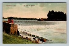 Goshen IN-Indiana, Dam At Goshen, Ladies Viewing Spillway c1910 Vintage Postcard picture
