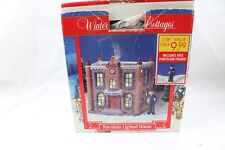 Winter Valley Cottages Porcelain Lighted Building City Hall 5.5