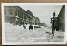 RPPC. Winter Scene. Blizzard. Ironwood Michigan Real Photo Vintage Postcard  picture