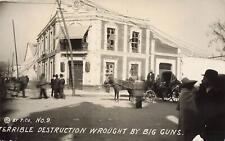 1913 Mexican Revolution RPPC Mexico City Gun Holes 10 tragic days Photo Postcard picture