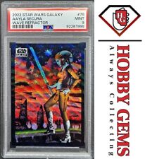 AAYLA SECURA PSA 9 2022 Topps Chrome Galaxy Star Wars Refractor #76 45/99 picture