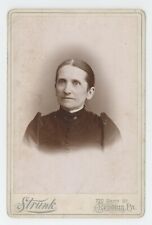 Antique c1880s ID'd Cabinet Card Lovely Older Woman Alma Skeliner Reading, PA picture
