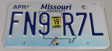 2019 Missouri passenger car license plate picture