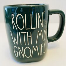 Rae Dunn Artisan Collection Rollin With My Gnomies Green Coffee Tea Mug New picture