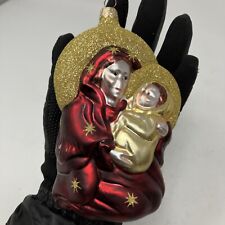 1997 Patricia Breen Madonna of the Night Handmade Glass Holiday Ornament READ picture