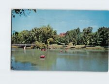 Postcard Lake And Patton Hall Girls Dormitory Muskingum College Ohio USA picture