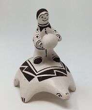 Dolores Lewis Acoma pottery Boy with ball on turtle. 3 1/2” x 3 1/4”. picture
