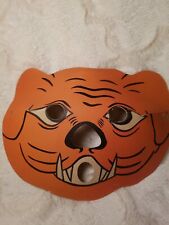 Vintage Paper Luminous Halloween Original Cat Mask Made in the USA 