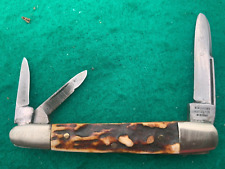 1890-1910 Only NEW CENTRY POPCORN STAG VERY RARE EQUAL END 3 BLD 120 YRS KNIFE picture