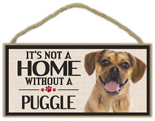 Wood Sign: It's Not A Home Without A PUGGLE | Dogs, Gifts, Decorations picture