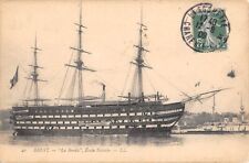 FRANCE ~ LA BORDA, NAVY SCHOOL SHIP IN HARBOR ~ used 1909 picture