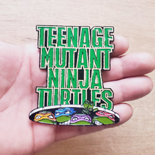 HUGE Teenage Mutant Ninja Turtles enamel pin  3 x 2.25 inch TMNT movie logo pin picture