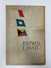 1928 S.S. America Captains Farewell Dinner Menu Luxury Liner United States Lines picture