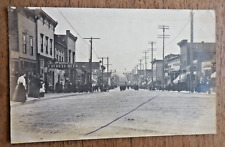 Snohomish Washington Street 1909 Everett Beer Sign Real Photo Postcard RPPC picture
