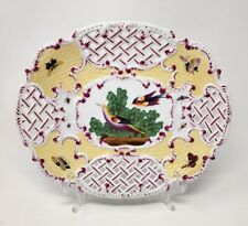 Vintage Chelsea House Decorative Open Weave Plate Birds & Trees Scene 12