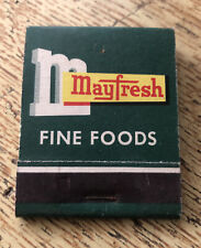 1950s *Unstruck* Mayfresh Fine Foods Matchbook Grocery Stores Supermarkets picture
