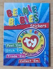 Ty Beanie Babies Lot of 8 Sticker Cards Official Club 1999 Vintage 1 dup NM/M picture