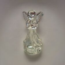 Crystal Praying Angel Figurine 4” Tall Clear Glass picture