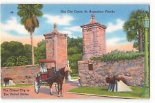 Postcard Old City Gates, St. Augustine, Florida VTG ME3. picture