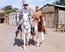 The Lone Ranger Jay Silverheels as Tonto Clayton Moore horses 8x10 Color Photo picture