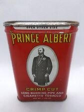 Vintage Prince Albert Crimp Cut Long Bruning Pipe And Cigarette Tobacco Tin picture
