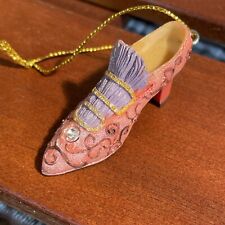 Victorian Shoe CHRISTMAS ORNAMENT Pink Lavender picture