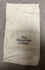 CEREDO WV First National Bank VINTAGE BANK BAG picture