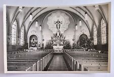RPPC Gary IN Indiana St. Hedwig's Church INTERIOR View Real Photo Postcard K1 picture