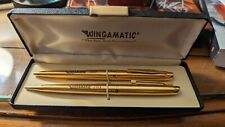 Wingamatic Gold Pen & Pencil set New old stock w/ob USA picture