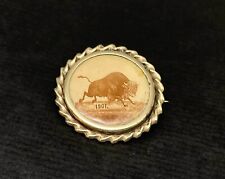 Antique 1901 Pan-American Exposition Buffalo NY Real Photo Souvenir Brooch Pin picture