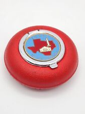 VINTAGE Pursette Handy Ashtray Travel Personal Size Compact TEXAS Souvenir Red picture