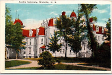 WOLFVILLE, N.S., CANADA POSTCARD Acadia Seminary picture