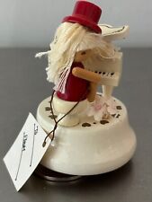 Vntg Little Melody Music Box Linden Wood? Rotating Bach Minuet  picture