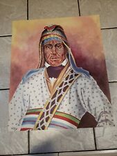 Chief Yoholo Micco Creek Native American Indian Vintage Print (James Vlasaty) picture