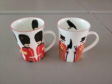 Eximious Vintage London Tea Cup Mug Royal Guard Set 0f 2 picture