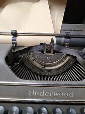 1947 Underwood Champion Typewriter, Grey, Pica Typeface with Case - Read picture