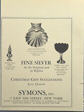 Symons Fine Sterling Silver Fifth Ave Original and Replica Vintage Print Ad 1932 picture